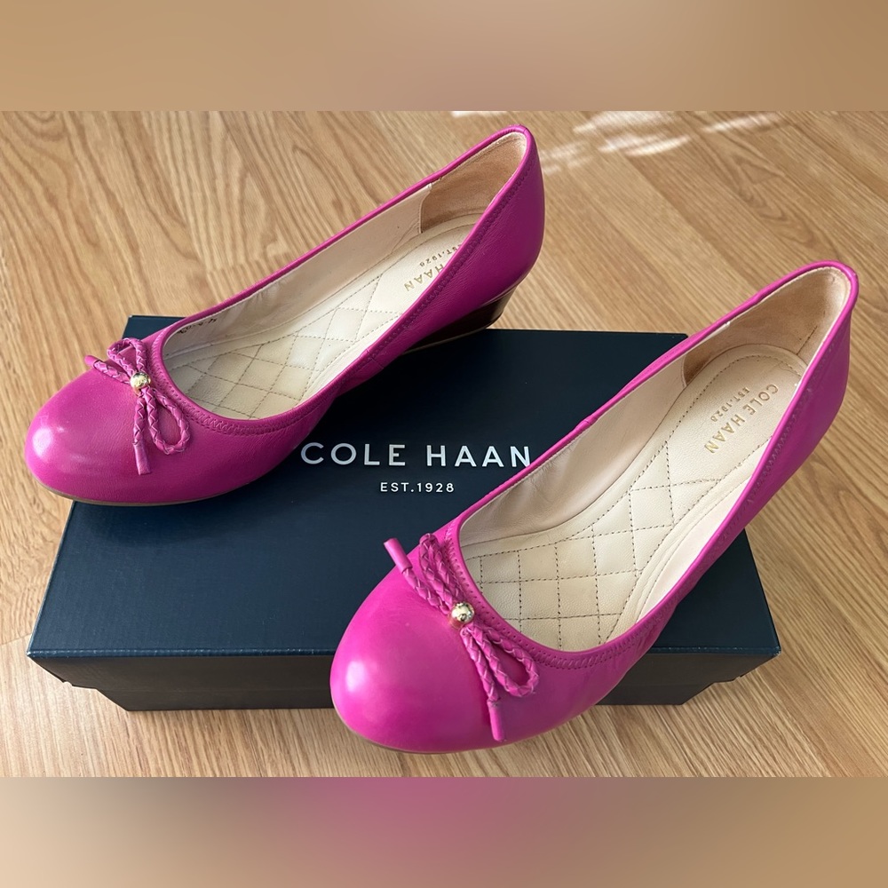 Cole Haan Tali Wedge. Size 7. Fuschia.